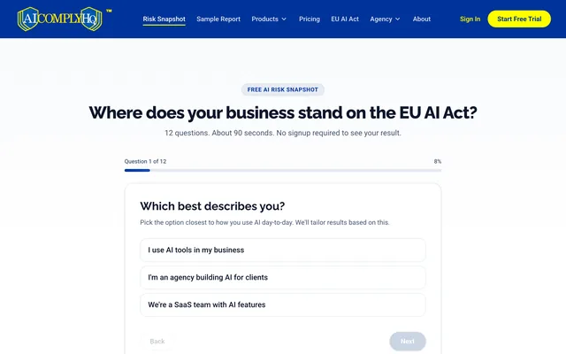 AI Comply HQ: Risk Snapshot