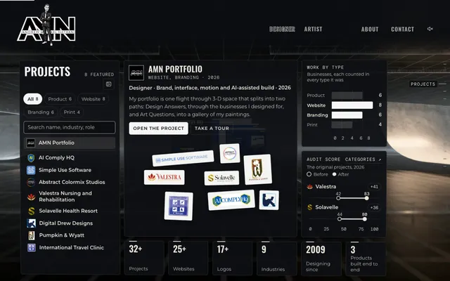 AMN Portfolio: The Designer Dashboard