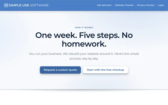 Simple Use Software: How it works page