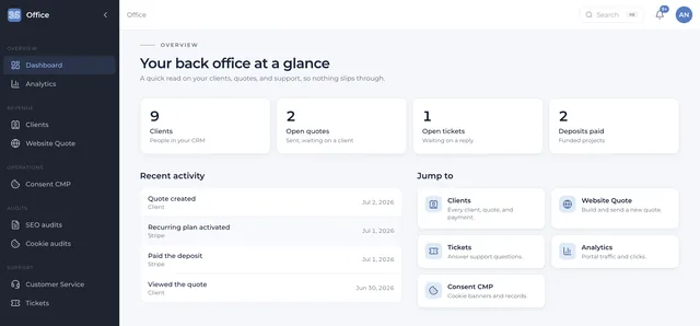 Simple Use Software: Dashboard