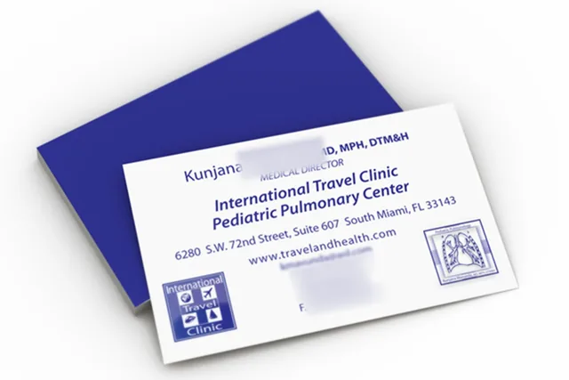 International Travel Clinic: Clinic Cards