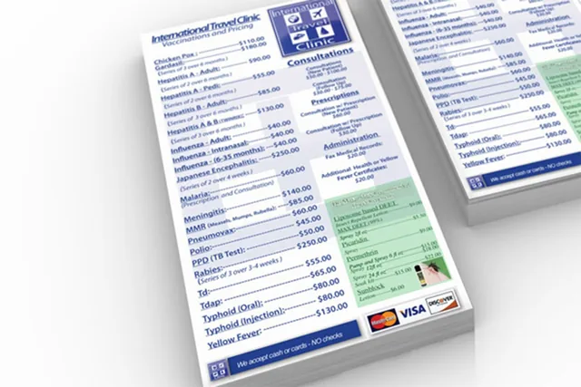 International Travel Clinic: Rack Cards