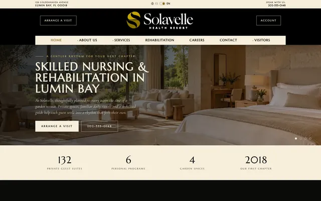 Solavelle Health Resort website